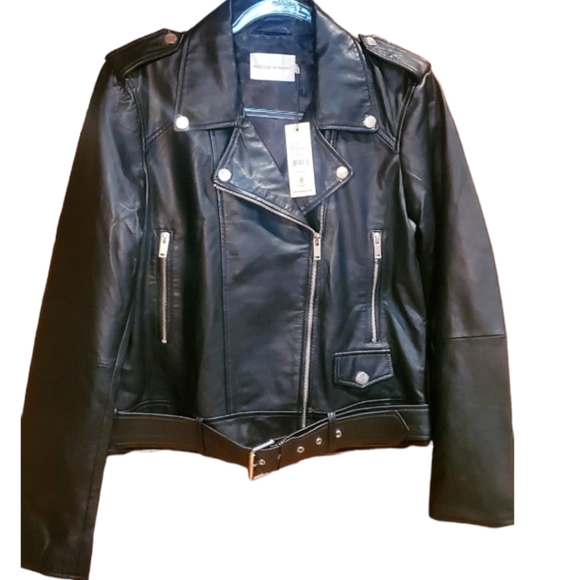 Rebecca Minkoff Jackets & Blazers - Rebecca Minkoff Genuine Leather Bikercore Black Jacket Size L